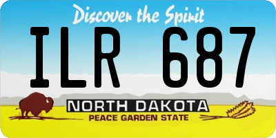 ND license plate ILR687
