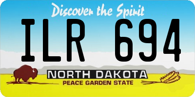 ND license plate ILR694