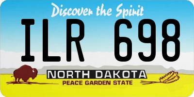 ND license plate ILR698