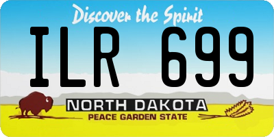 ND license plate ILR699