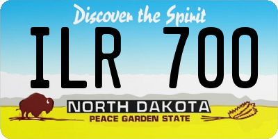ND license plate ILR700
