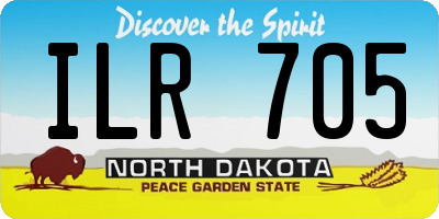 ND license plate ILR705