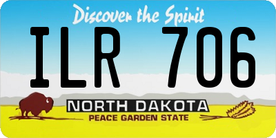 ND license plate ILR706