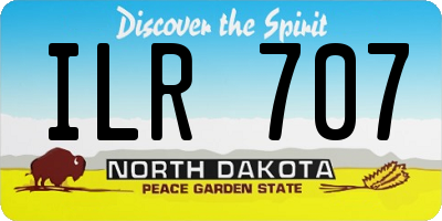 ND license plate ILR707