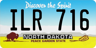 ND license plate ILR716