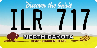 ND license plate ILR717