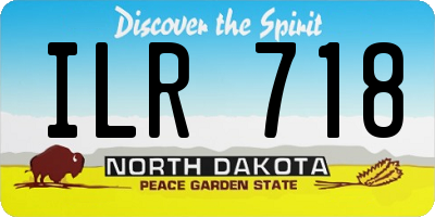 ND license plate ILR718
