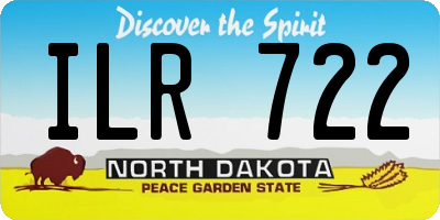 ND license plate ILR722