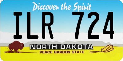 ND license plate ILR724