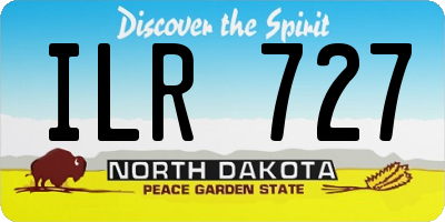 ND license plate ILR727