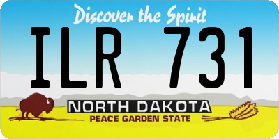 ND license plate ILR731
