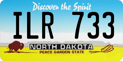 ND license plate ILR733