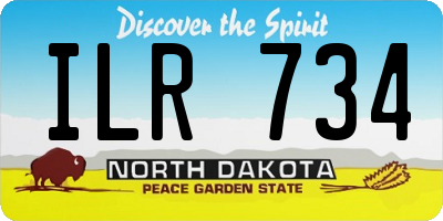 ND license plate ILR734