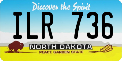 ND license plate ILR736