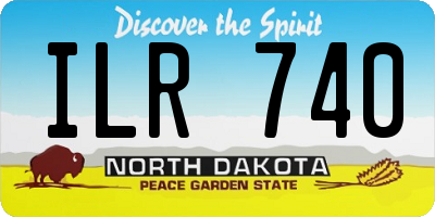 ND license plate ILR740