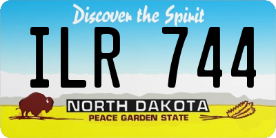 ND license plate ILR744