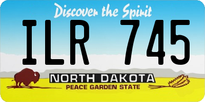 ND license plate ILR745