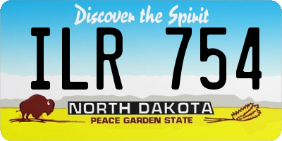 ND license plate ILR754