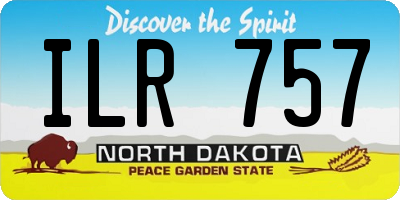 ND license plate ILR757