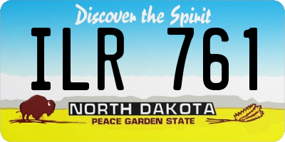 ND license plate ILR761