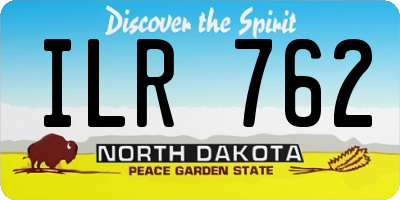 ND license plate ILR762