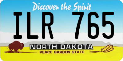 ND license plate ILR765