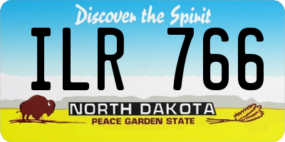ND license plate ILR766