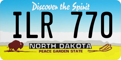 ND license plate ILR770