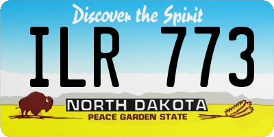 ND license plate ILR773