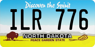 ND license plate ILR776