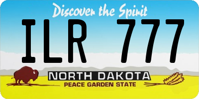 ND license plate ILR777