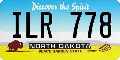 ND license plate ILR778