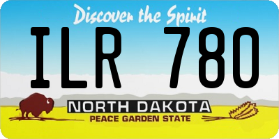 ND license plate ILR780