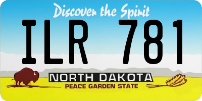 ND license plate ILR781