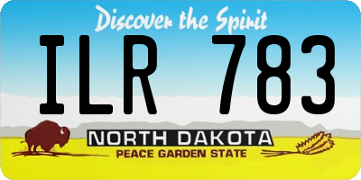 ND license plate ILR783