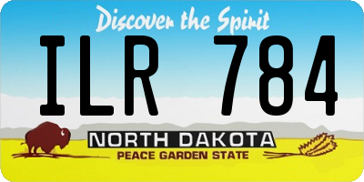 ND license plate ILR784