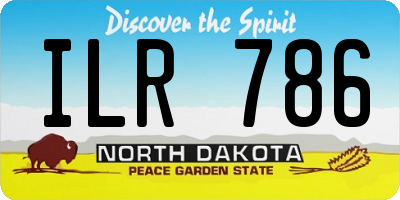 ND license plate ILR786