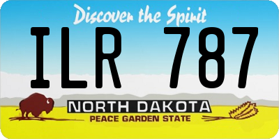 ND license plate ILR787