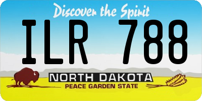 ND license plate ILR788