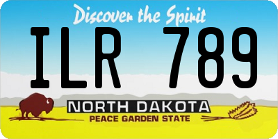 ND license plate ILR789