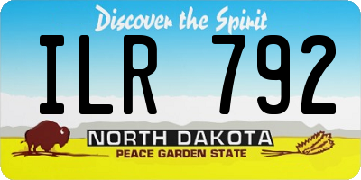 ND license plate ILR792