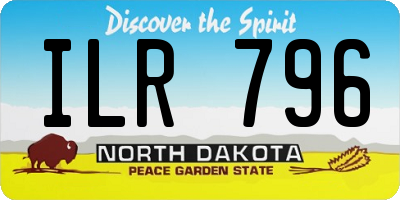 ND license plate ILR796
