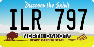 ND license plate ILR797