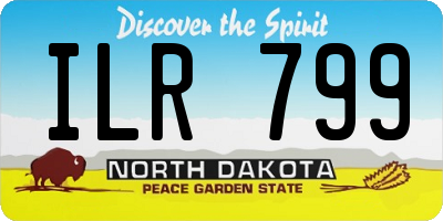 ND license plate ILR799