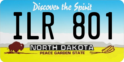 ND license plate ILR801