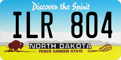 ND license plate ILR804