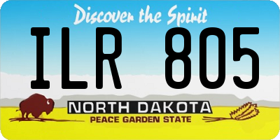 ND license plate ILR805