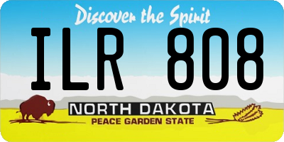 ND license plate ILR808