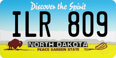 ND license plate ILR809