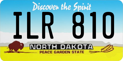 ND license plate ILR810